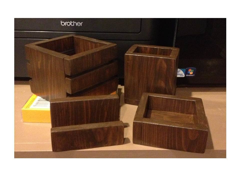 1-board Cedar Desk Accessory Set