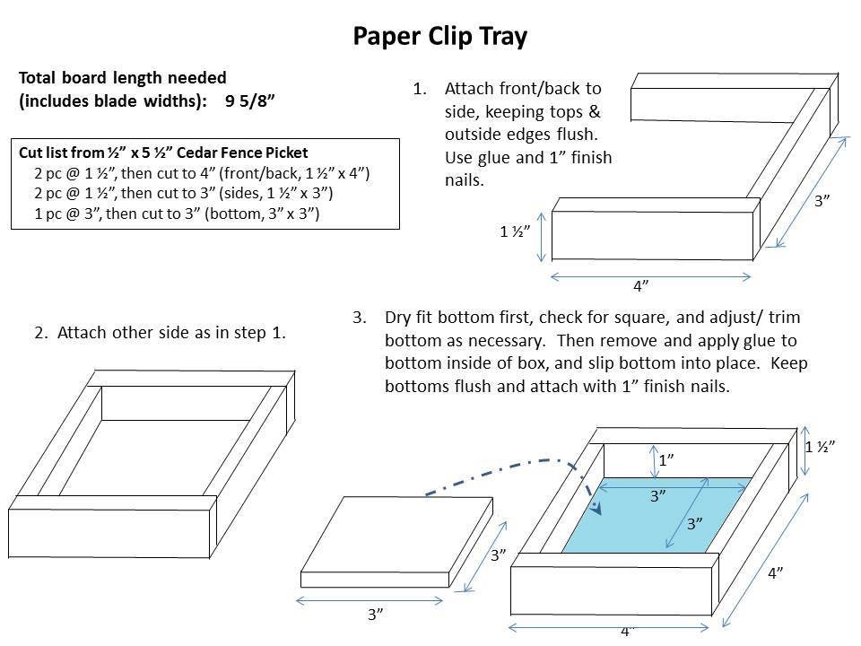 1-board Cedar Desk Accessory Set — step 2