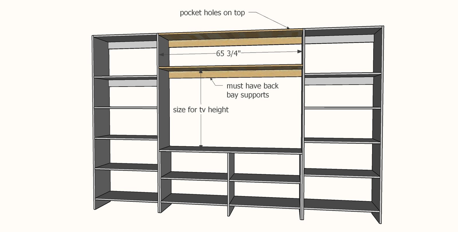 11 Foot Barn Door Entertainment Center — step 3