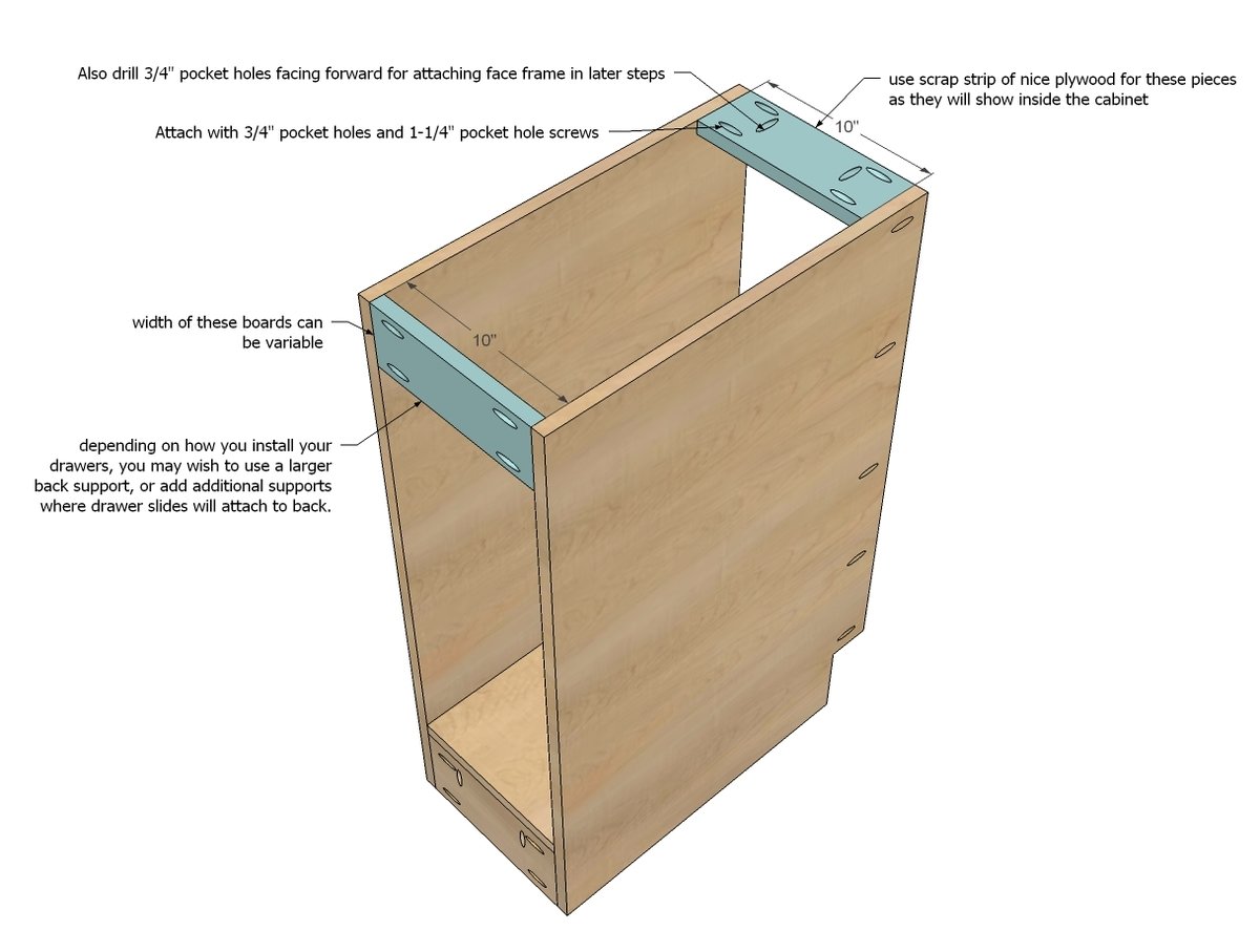 12" Base Cabinet Door/Drawer Combo (Momplex White Kitchen) — step 4