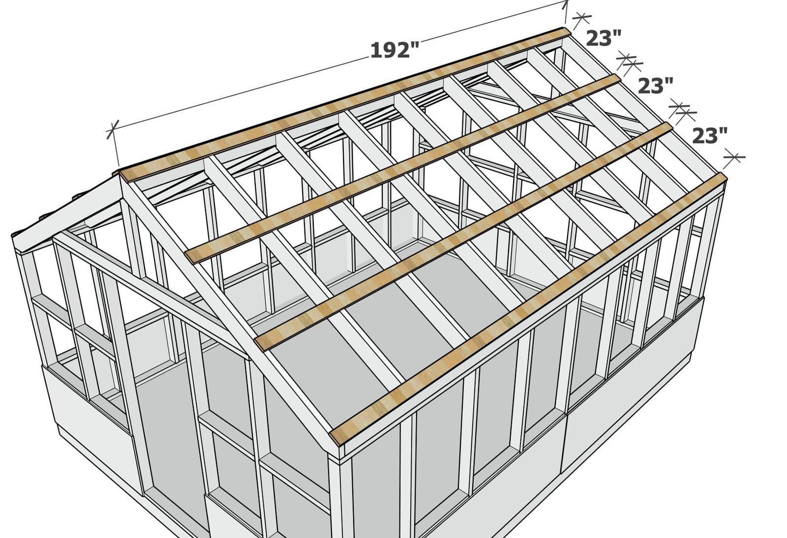 12x16 Greenhouse with Twinwall Glazing — step 11