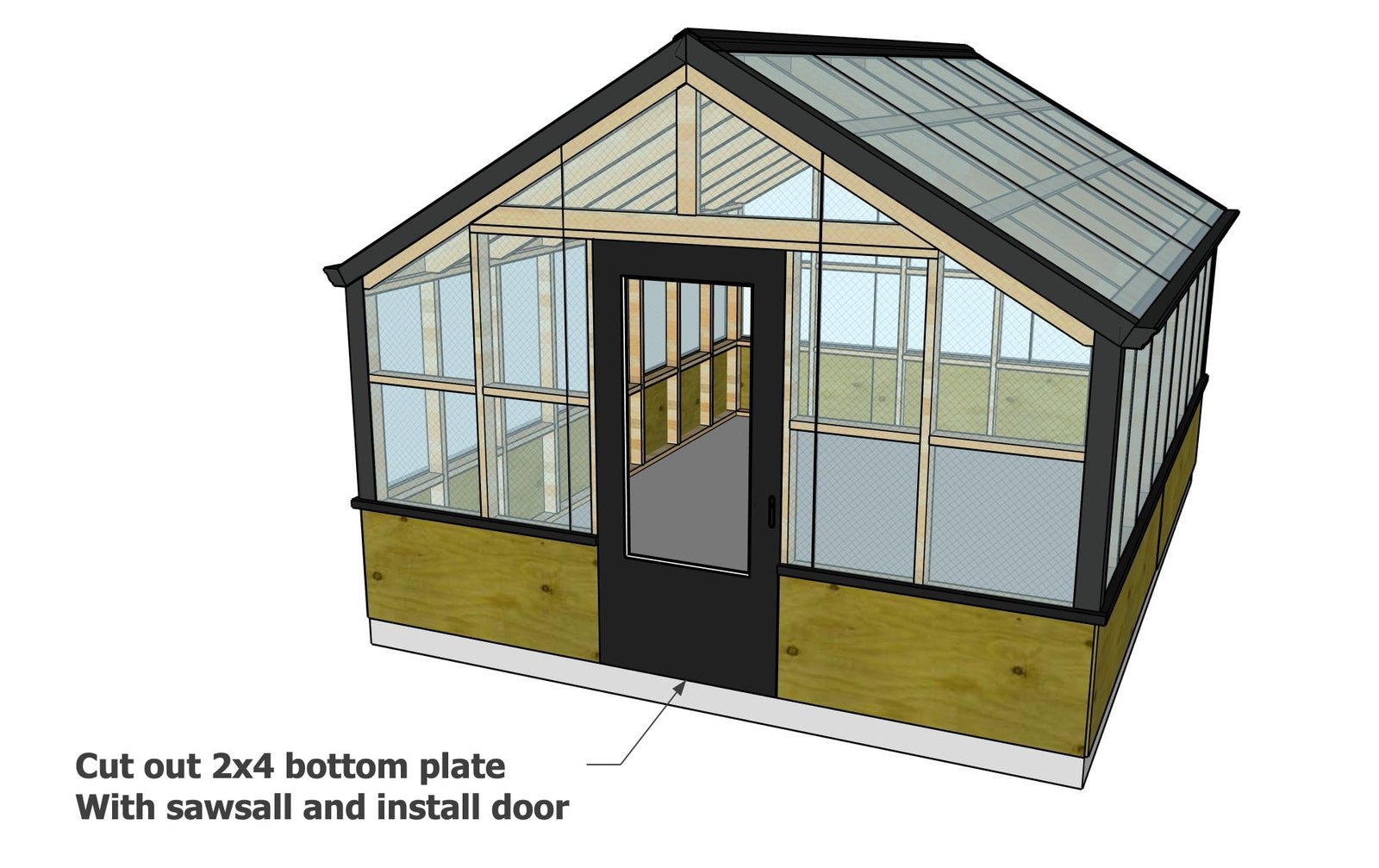 12x16 Greenhouse with Twinwall Glazing — step 15