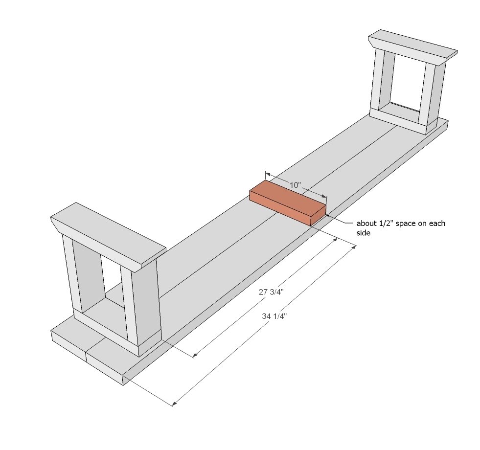 $15 DIY Farmhouse Bench by Happier Homemaker — step 3