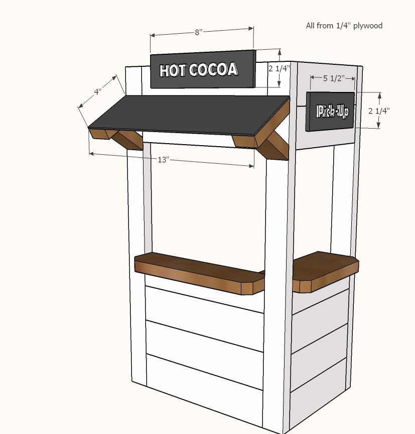 18" Doll Beverage Stand — step 6