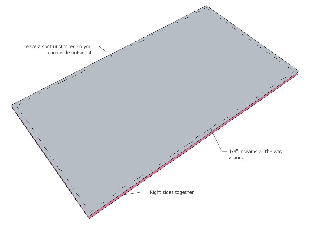 18" Doll Mattress Sewing Tutorial — step 1