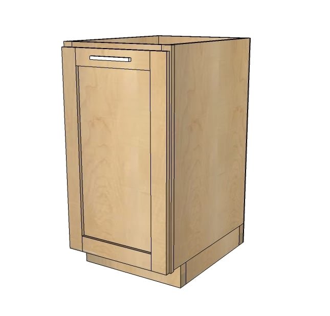 18" Kitchen Base Cabinet (Face Frame) Trash Pull Out or Storage Cupboard with Door — step 10