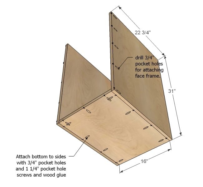 18" Kitchen Base Cabinet (Face Frame) Trash Pull Out or Storage Cupboard with Door — step 1