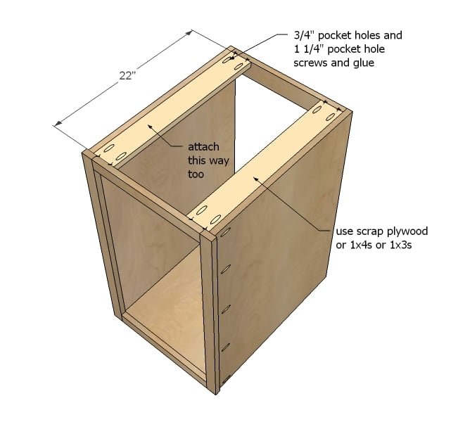 18" Kitchen Base Cabinet (Face Frame) Trash Pull Out or Storage Cupboard with Door — step 4