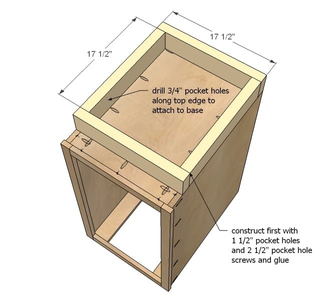 18" Kitchen Base Cabinet (Face Frame) Trash Pull Out or Storage Cupboard with Door — step 5