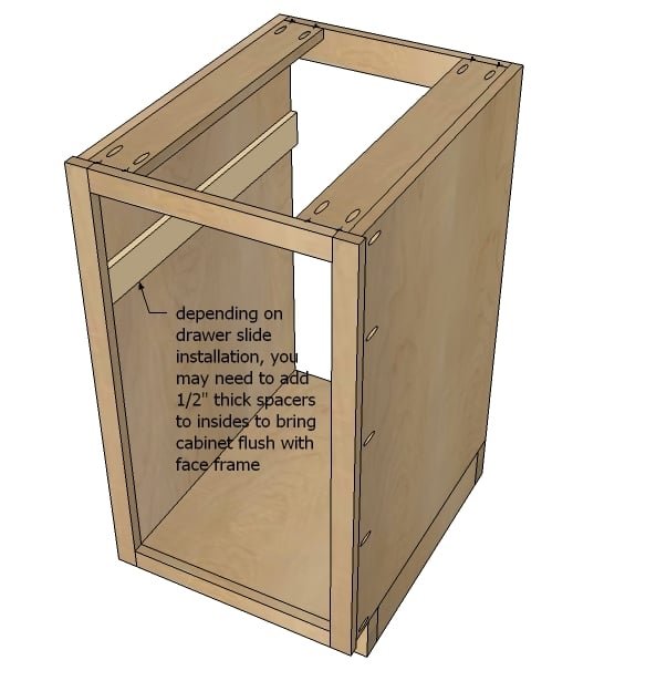 18" Kitchen Base Cabinet (Face Frame) Trash Pull Out or Storage Cupboard with Door — step 6