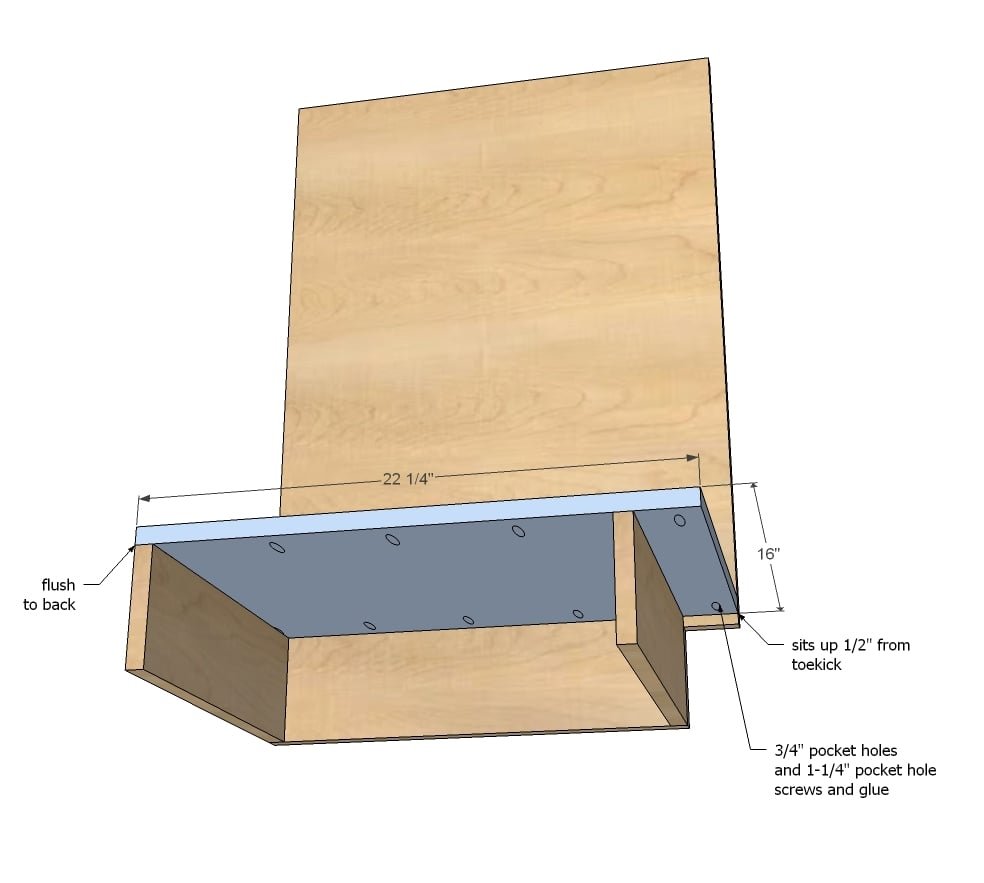 18" Kitchen Cabinet Drawer Base — step 3