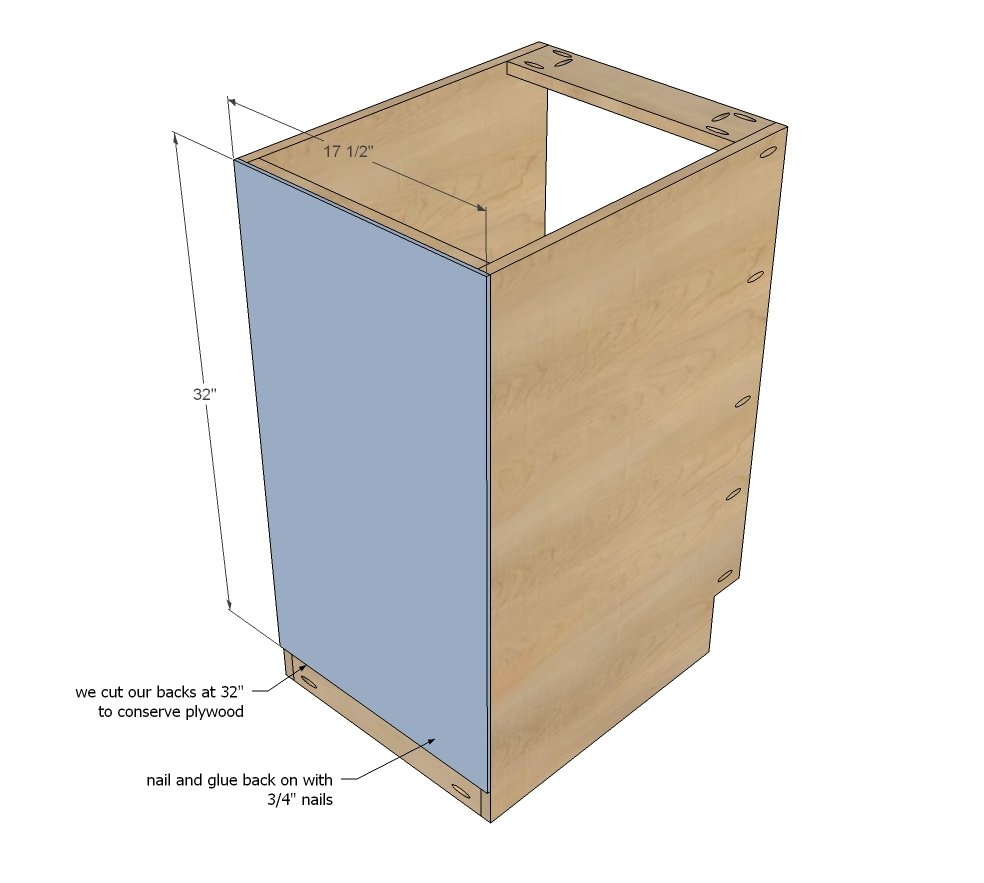 18" Kitchen Cabinet Drawer Base — step 6