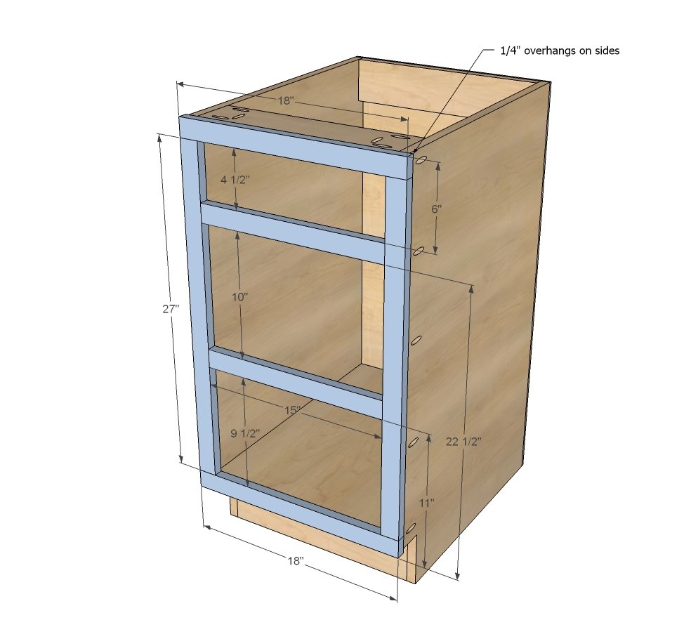 18" Kitchen Cabinet Drawer Base — step 7