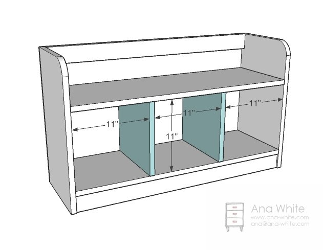 1x12 Cubby Bench — step 4