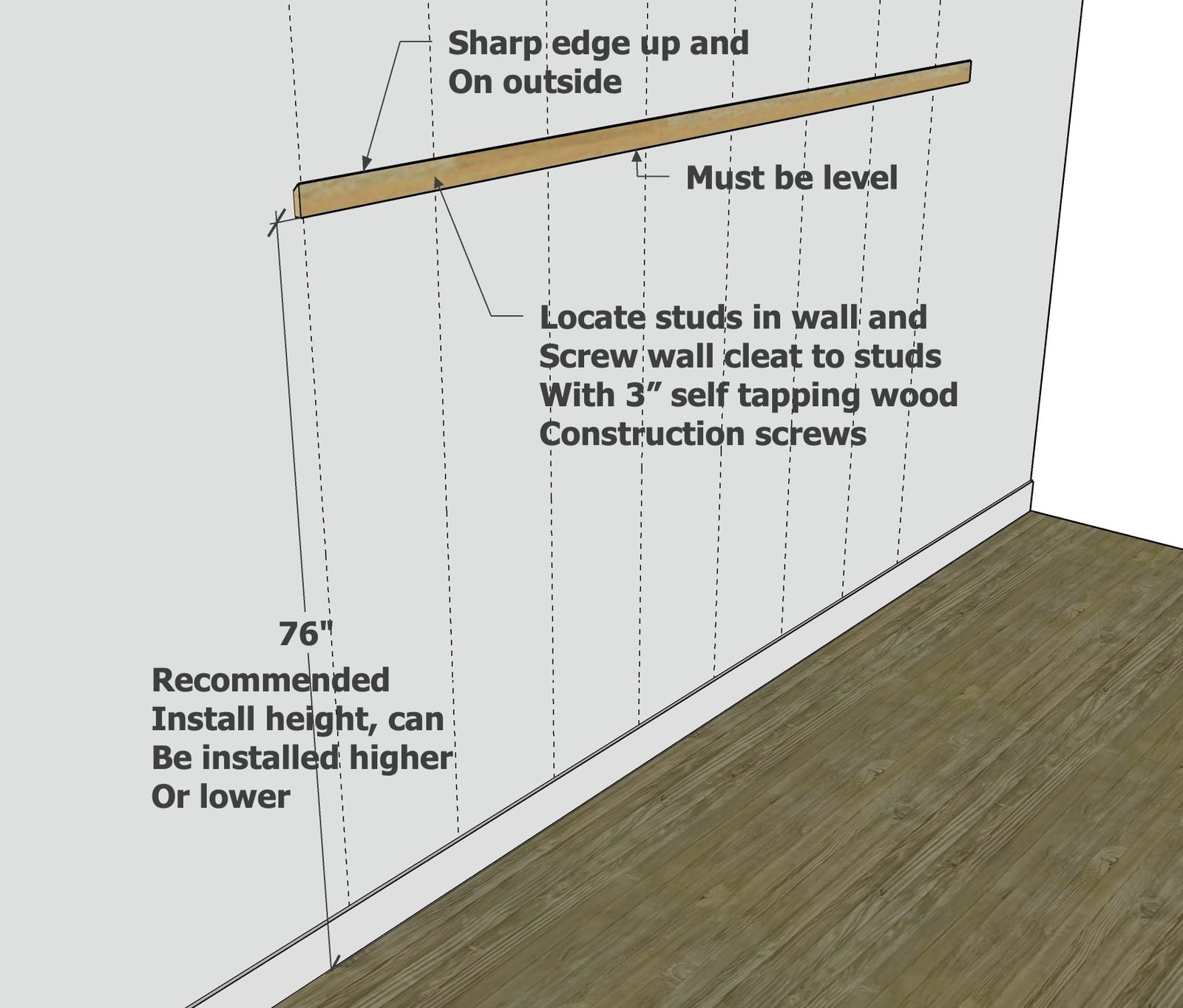 1x12 Easy to Build and Hang Modular Closet System — step 1