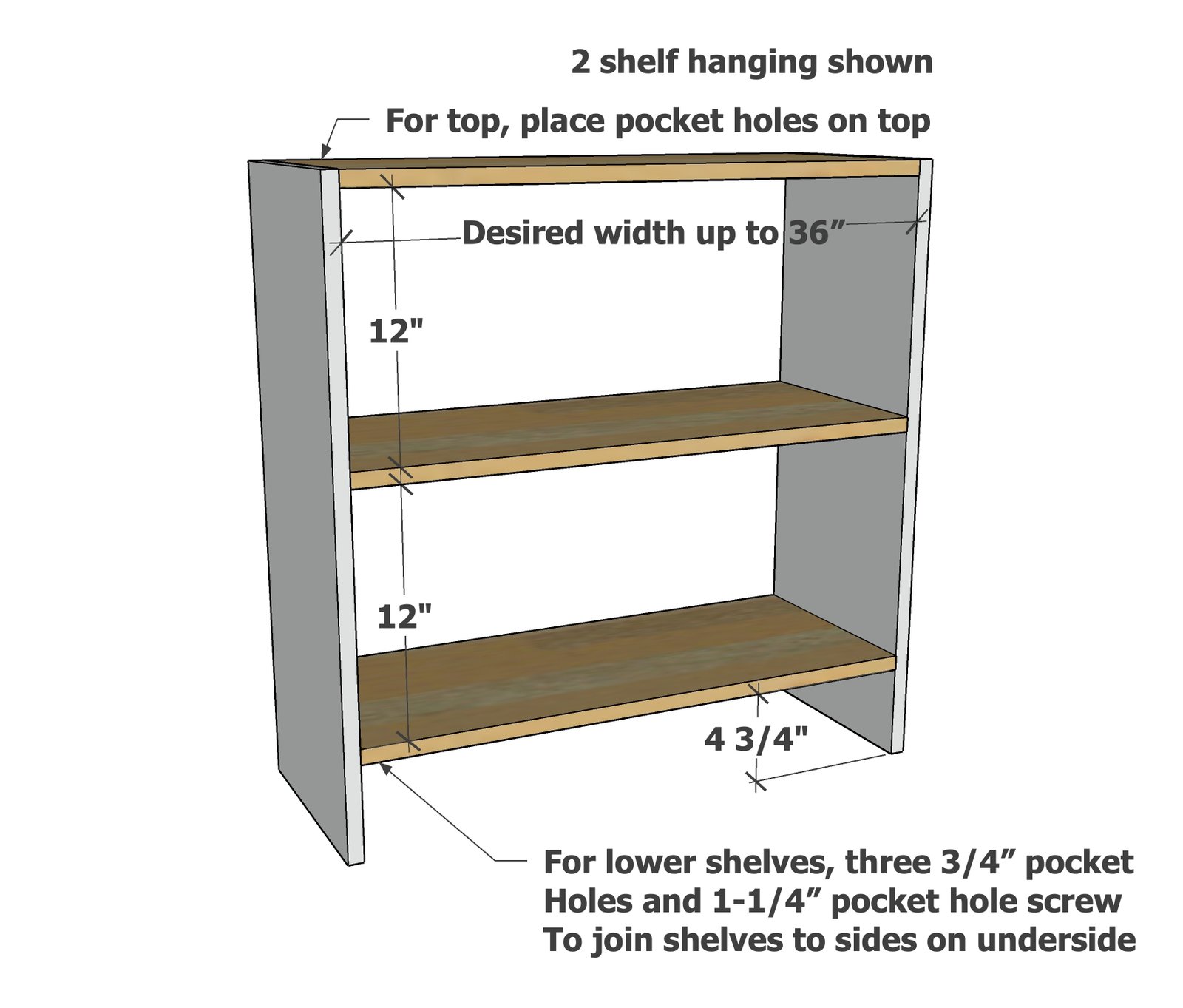 1x12 Easy to Build and Hang Modular Closet System — step 2