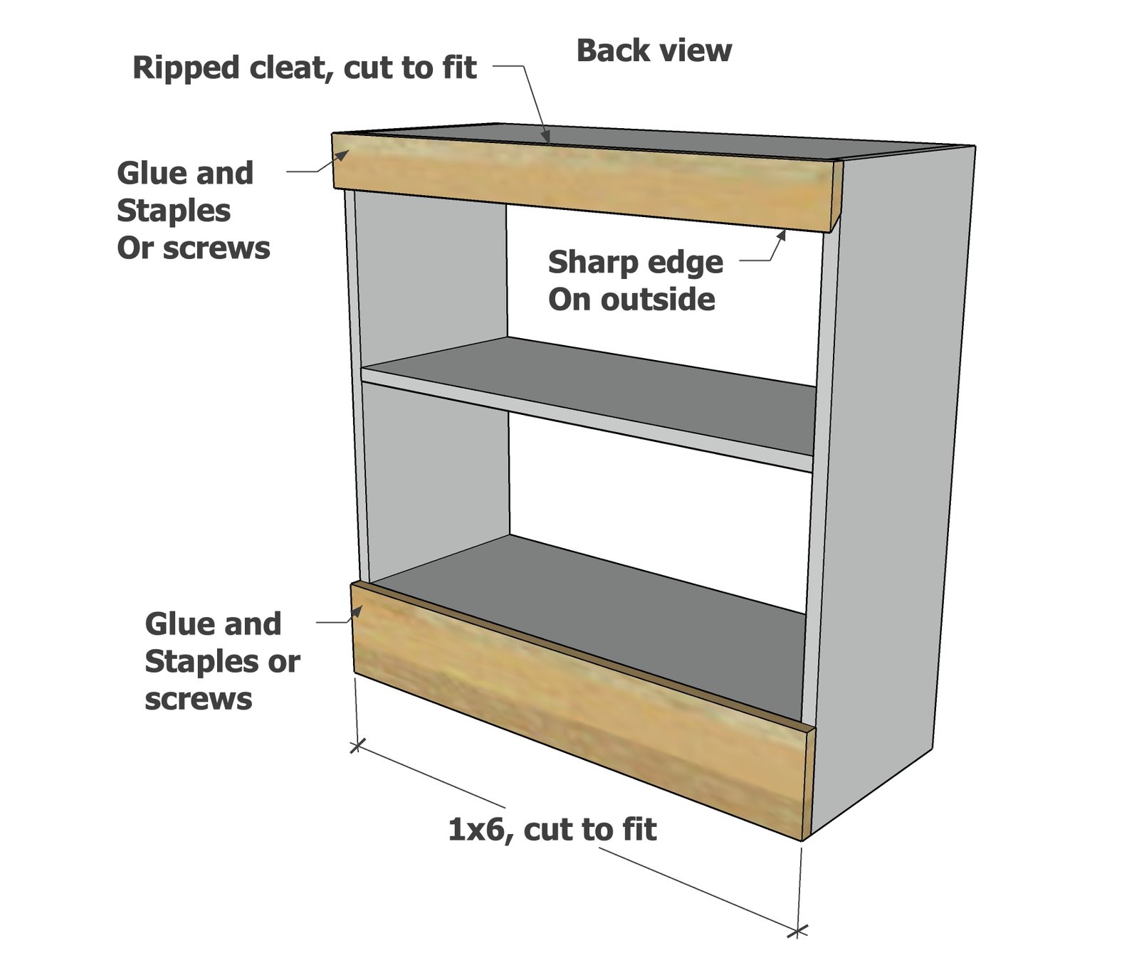 1x12 Easy to Build and Hang Modular Closet System — step 3