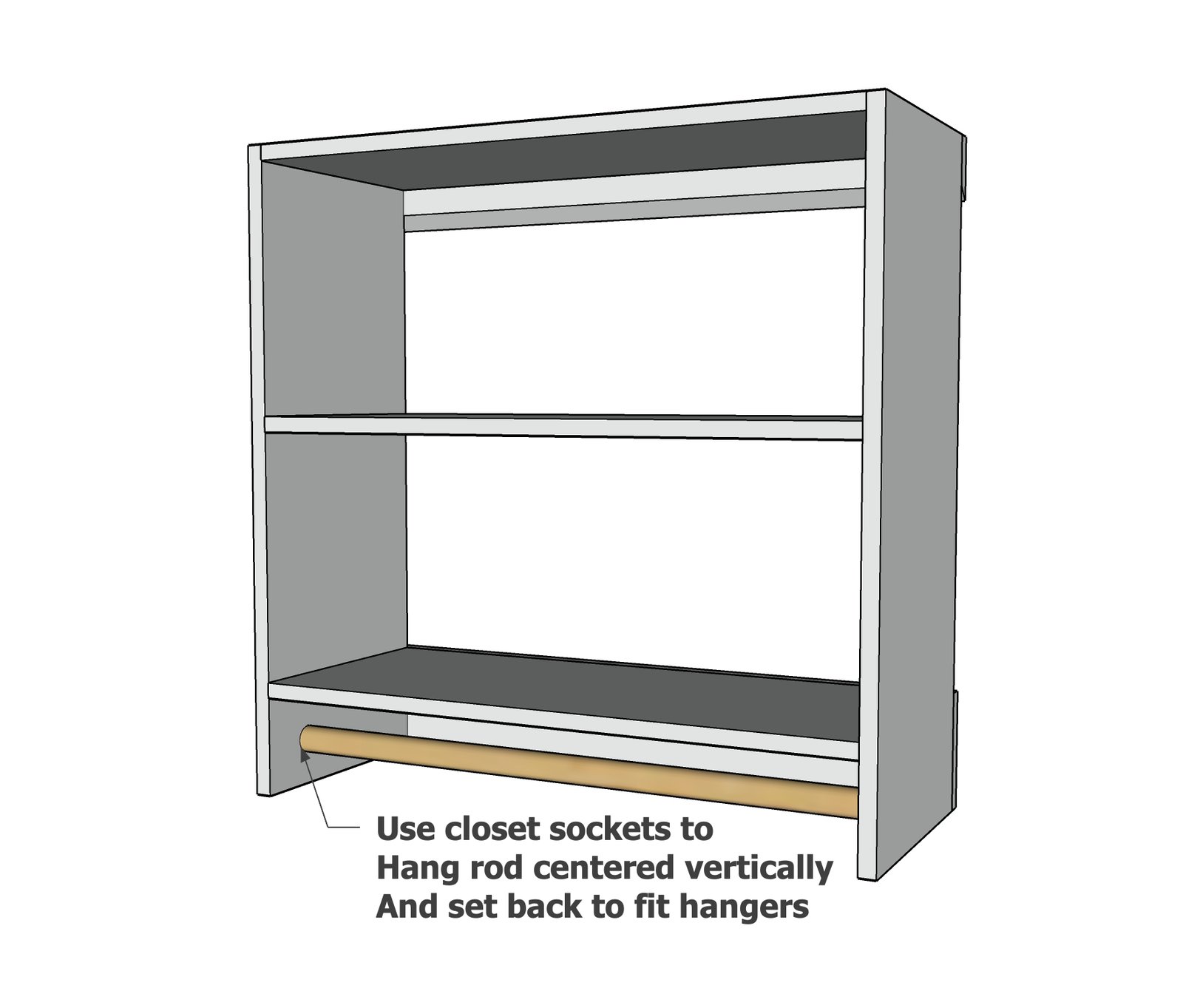 1x12 Easy to Build and Hang Modular Closet System — step 4