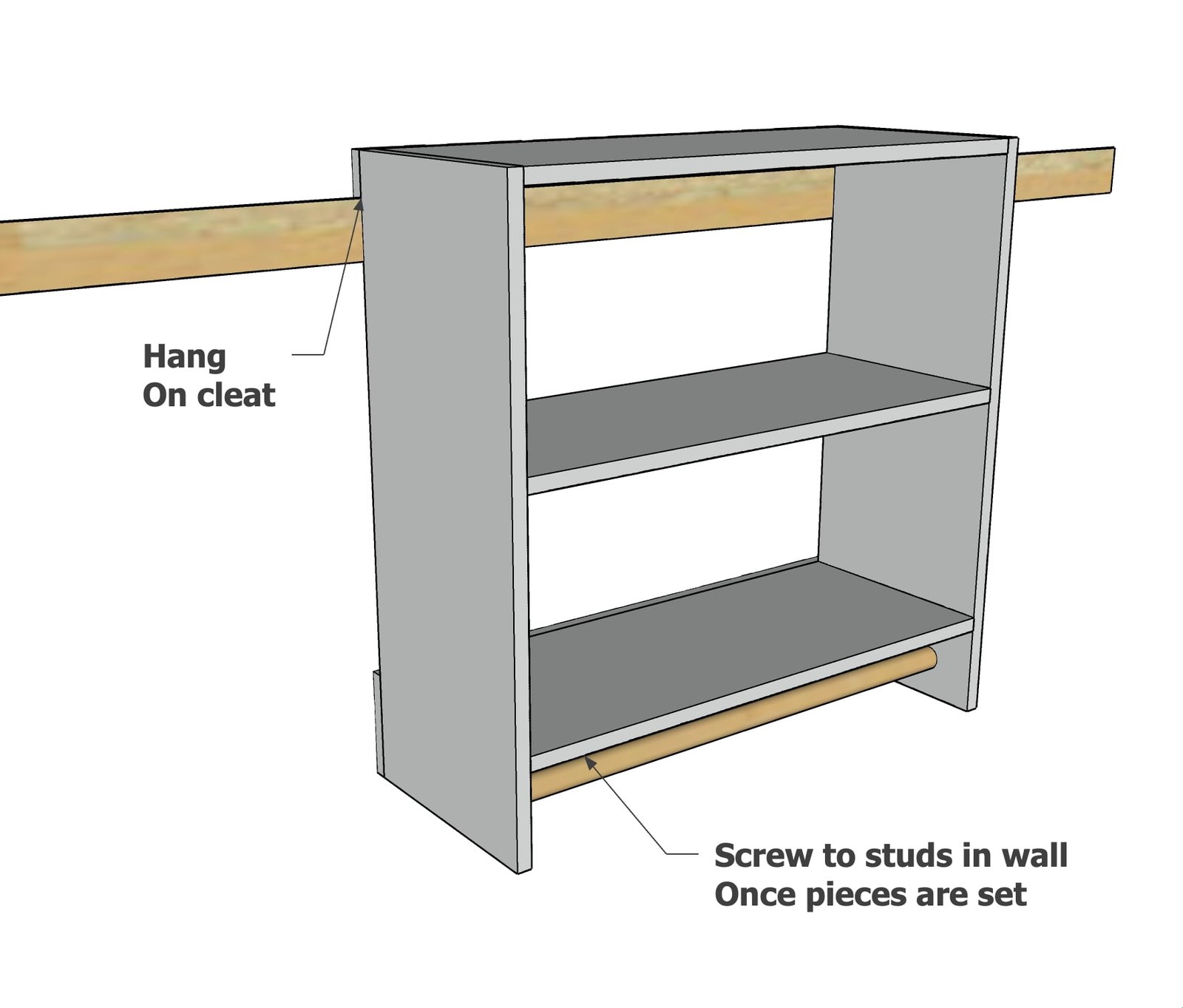 1x12 Easy to Build and Hang Modular Closet System — step 5