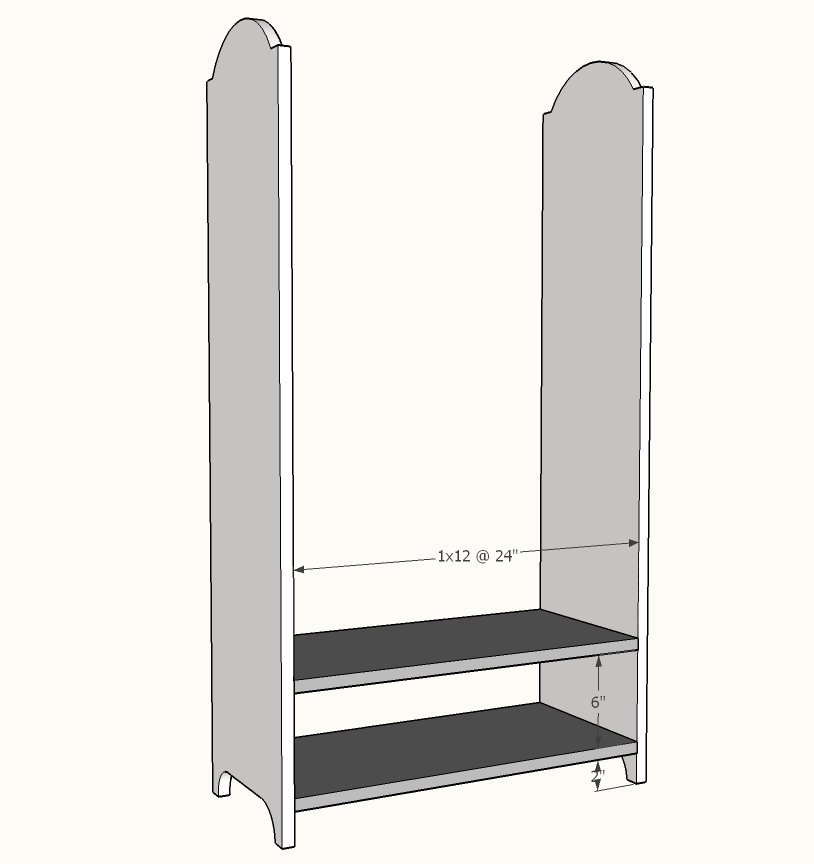 1x12 Pine Board Dress Up Wardrobe — step 2