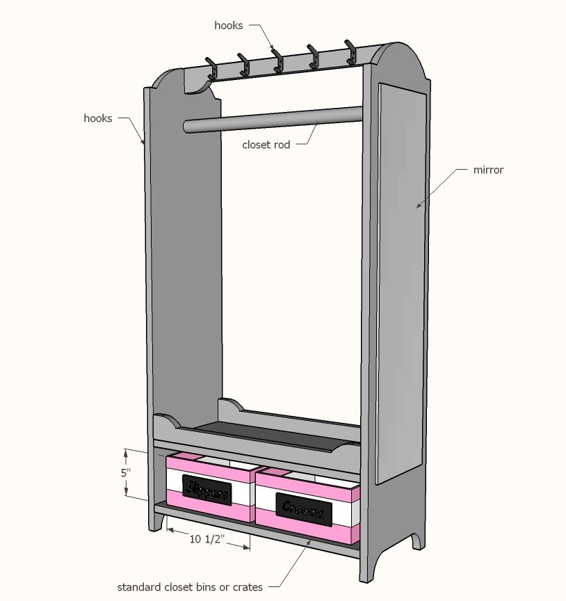 1x12 Pine Board Dress Up Wardrobe — step 4