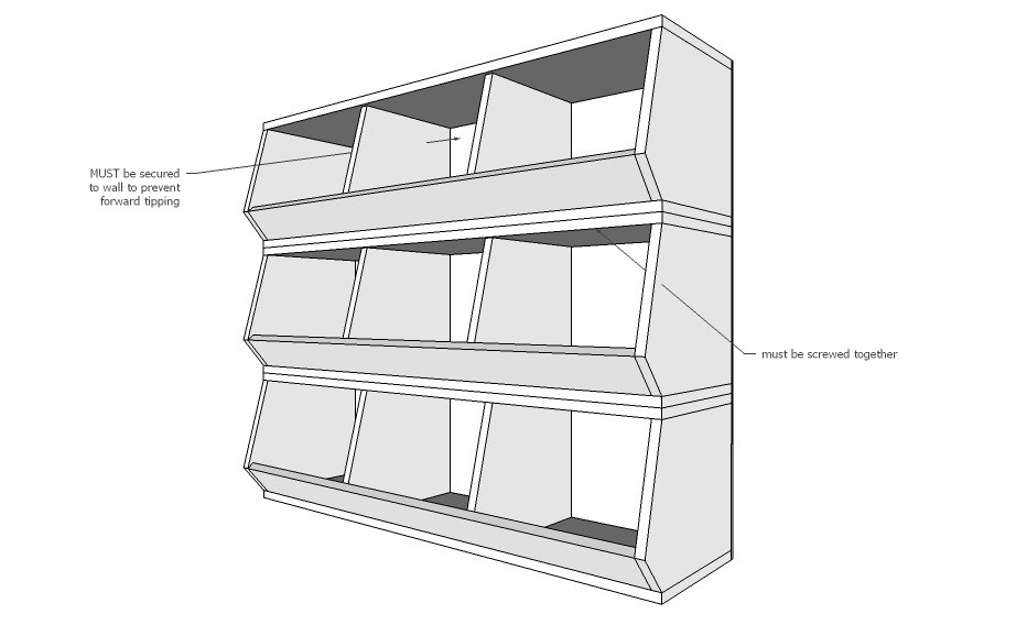 1x12 Stackable Wood Bulk Bins — step 5