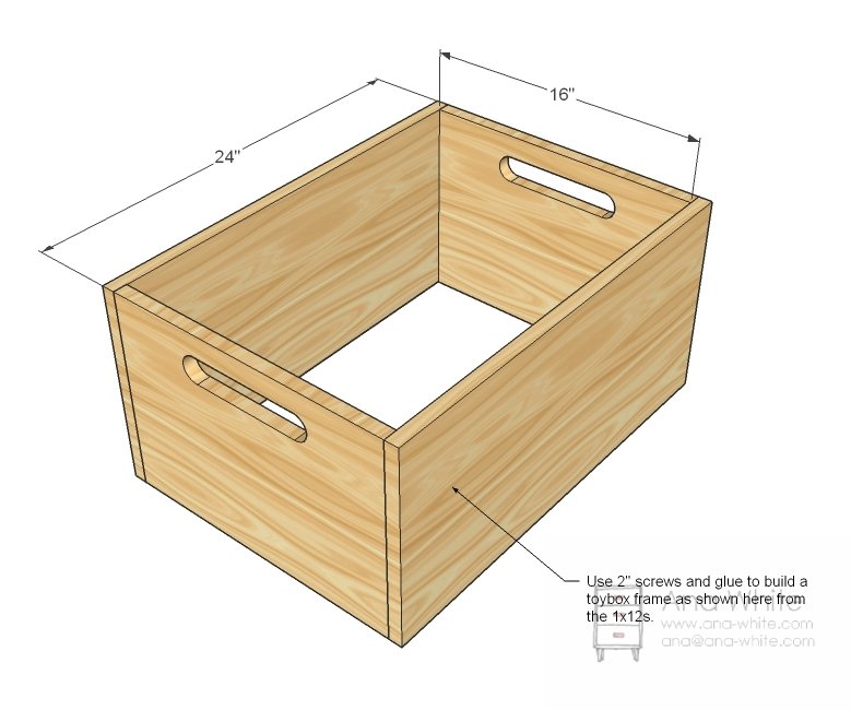 1x12 Stacking Toy Box Bin — step 1