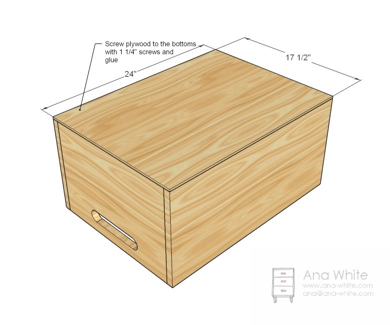 1x12 Stacking Toy Box Bin — step 2