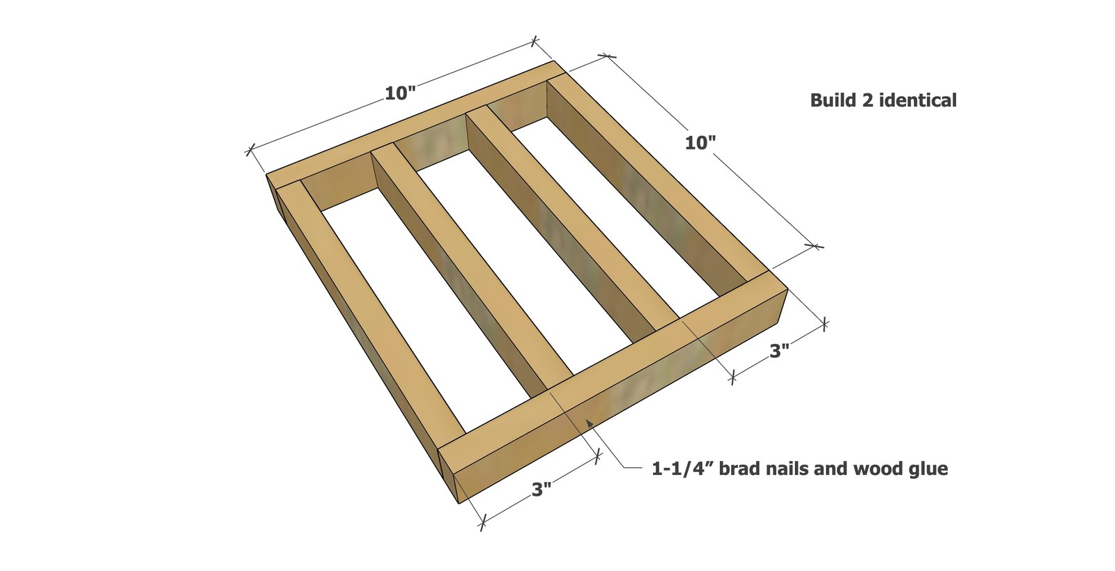 1x2 Wine Rack — step 1