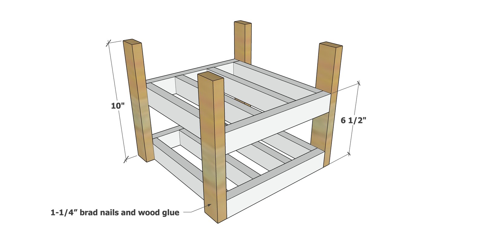 1x2 Wine Rack — step 2
