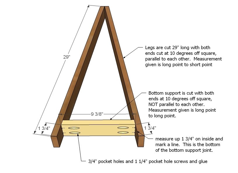 1x3 Sawhorse Desk — step 1