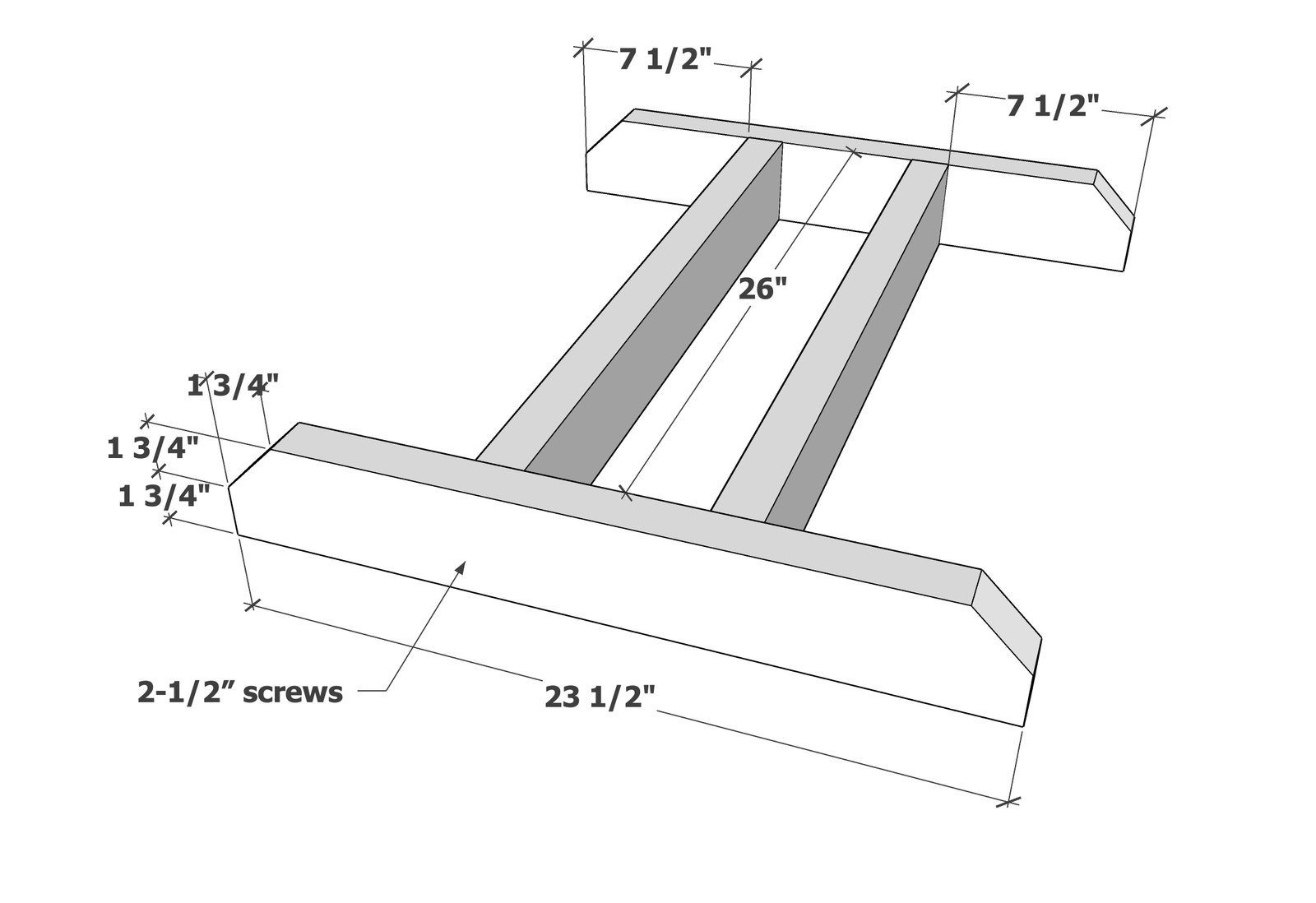 2 Person Picnic Table — step 1