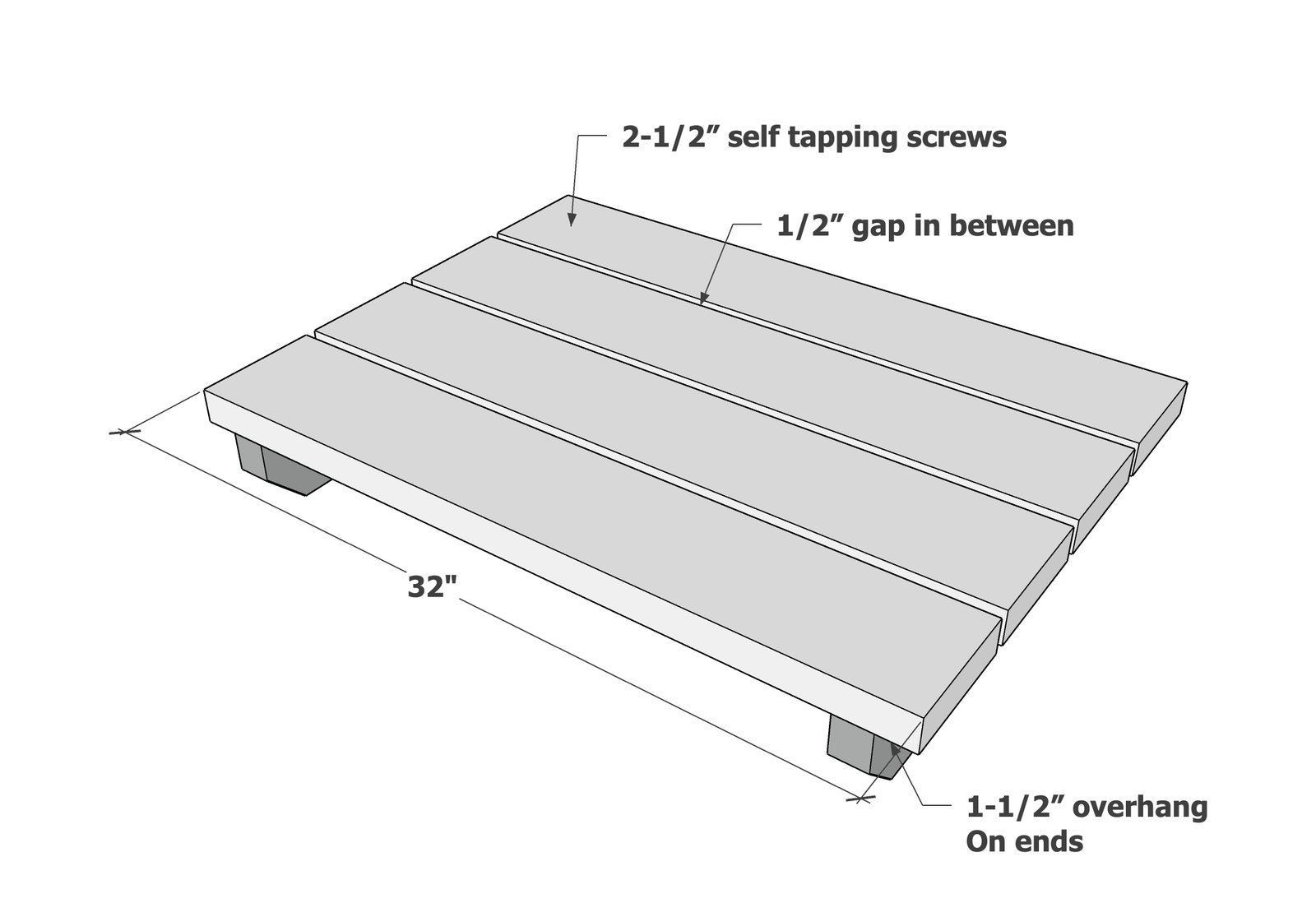 2 Person Picnic Table — step 2