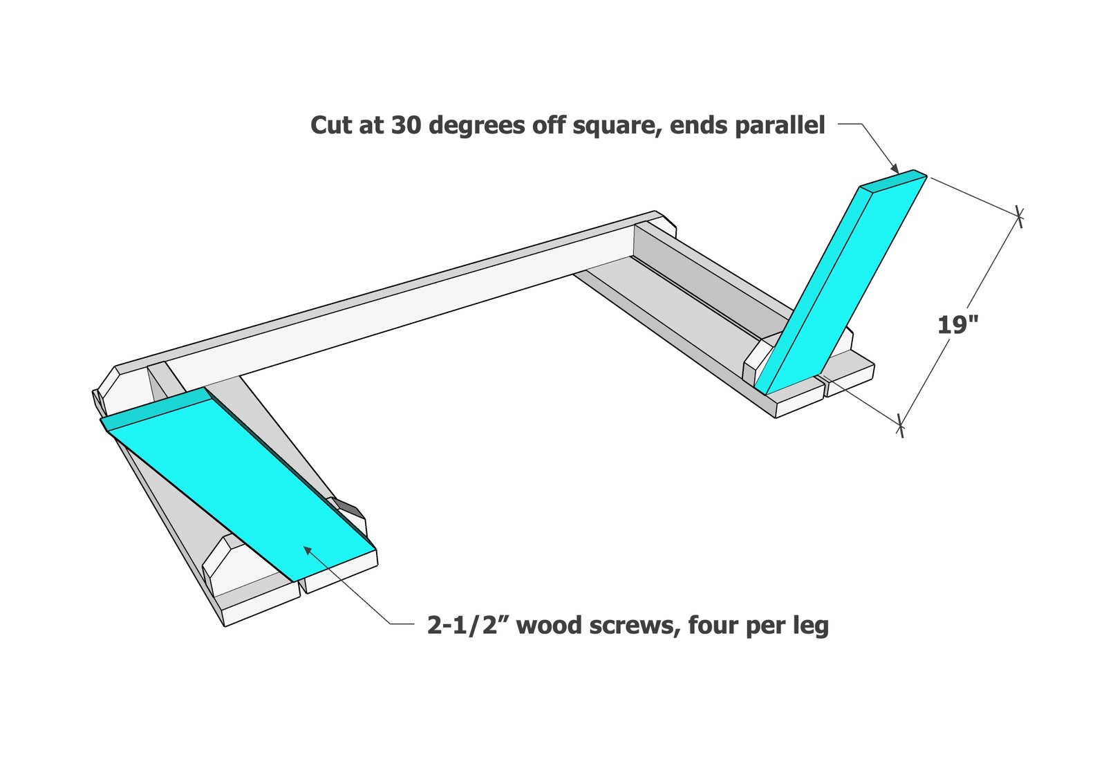 2 Person Picnic Table — step 6