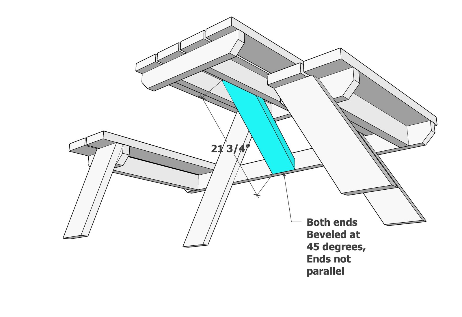 2 Person Picnic Table — step 8