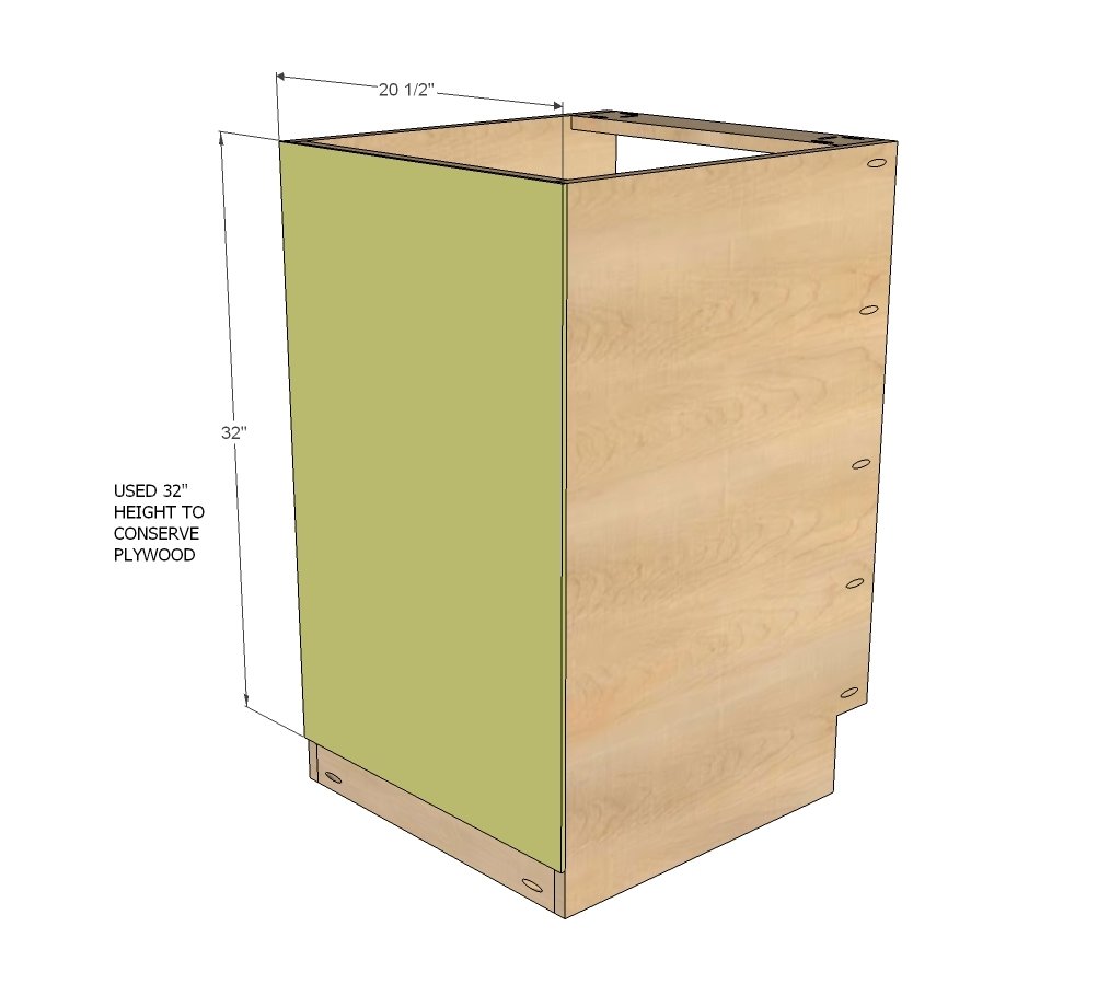 21" Base Cabinet Door/Drawer Combo (Momplex White Kitchen) — step 5