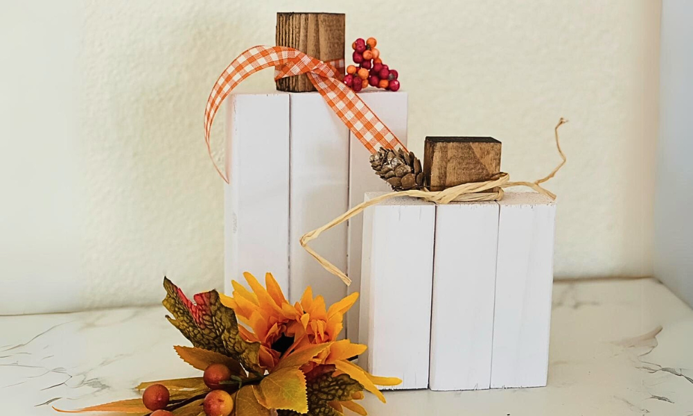 2x2 DIY Wood Pumpkin Decor for Mantle or Tabletops