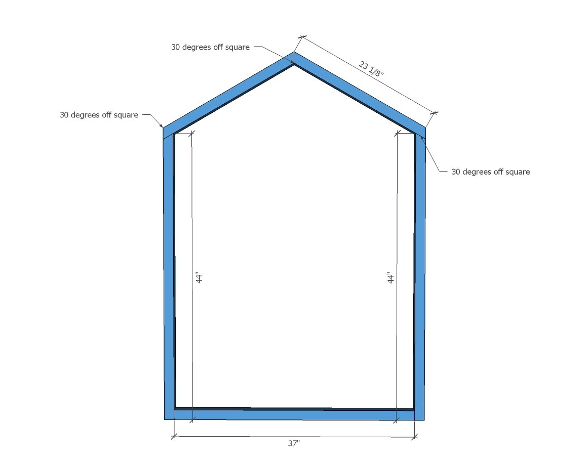2x2 House Shaped Indoor Playhouse Frame — step 1