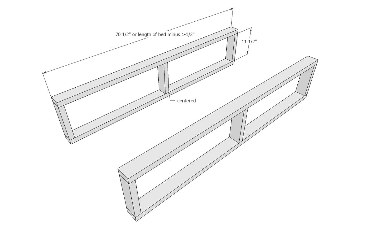 2x4 Captains Bed with Flip Down Storage — step 1