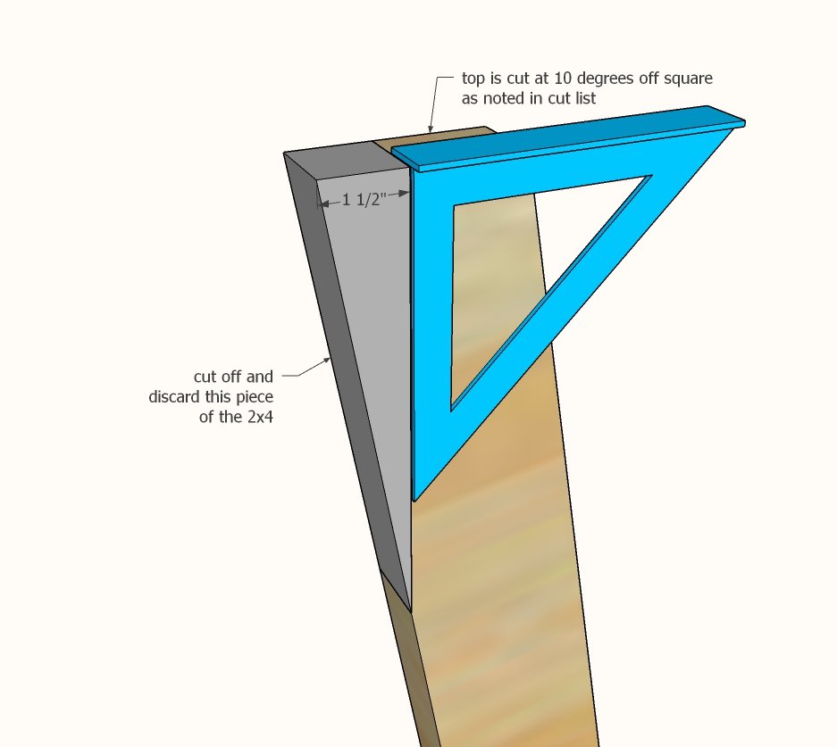 2x4 Leaning Hall Tree — step 1
