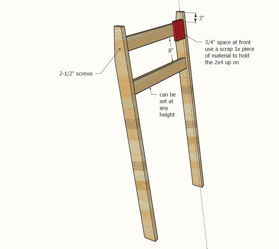 2x4 Leaning Hall Tree — step 2