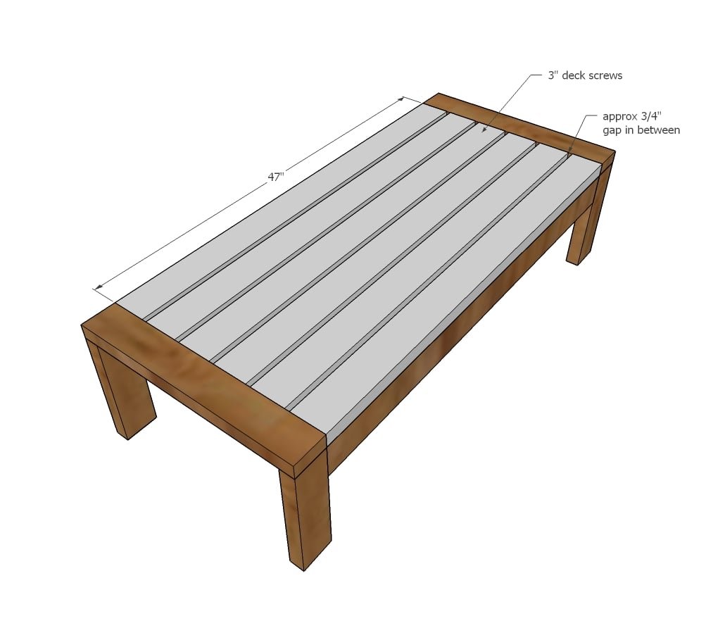 2x4 Outdoor Coffee Table — step 5