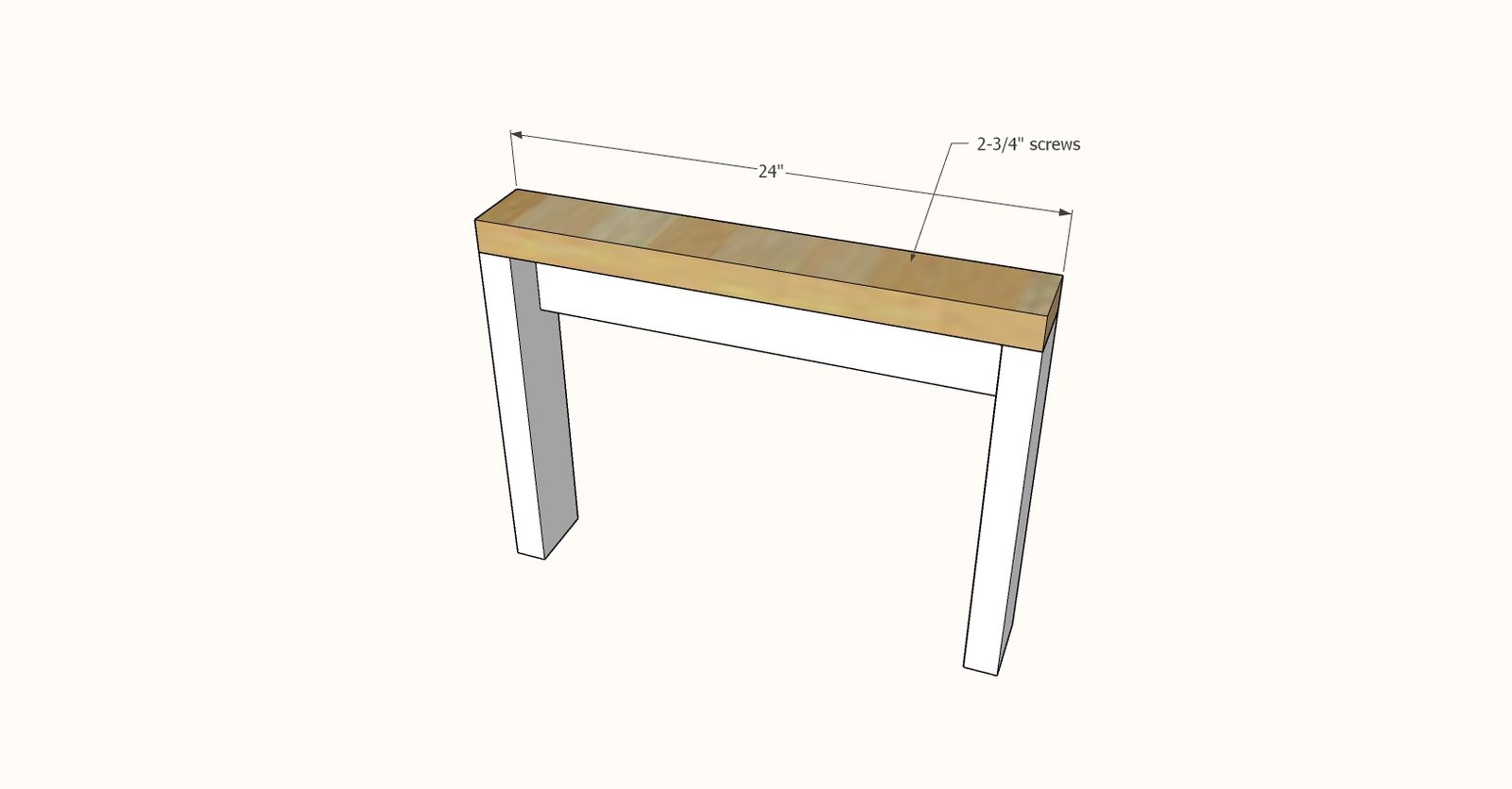 2x4 Outdoor Side Table — step 2