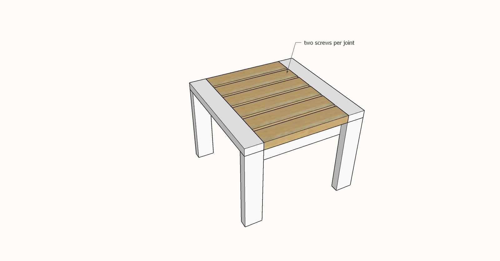 2x4 Outdoor Side Table — step 5