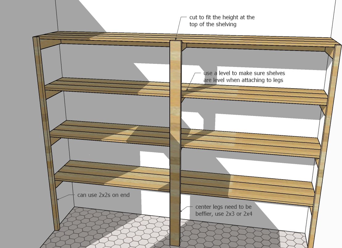 2x4 Storage Shelving — step 4