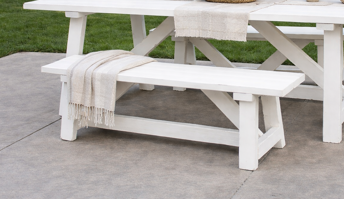 2x4 Truss Style Farm Bench