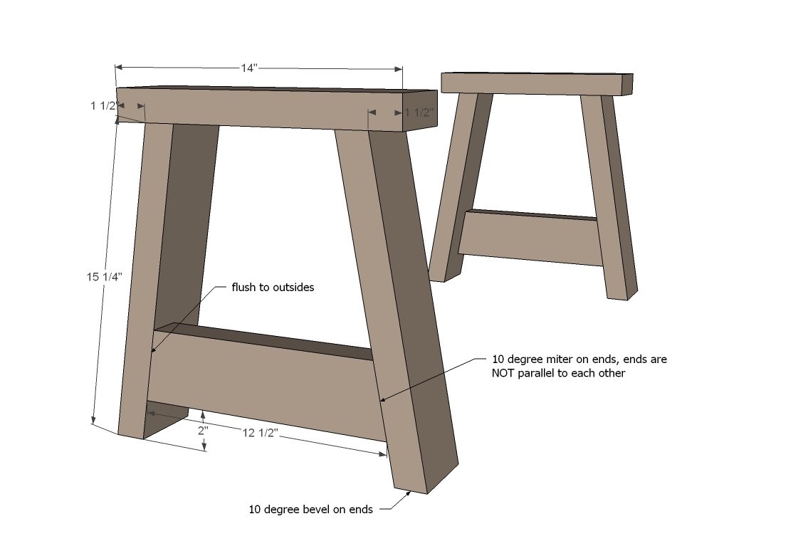 2x4 Truss Style Farm Bench — step 1
