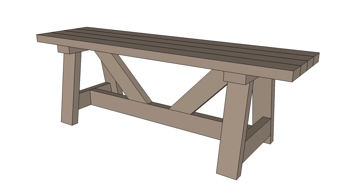 2x4 Truss Style Farm Bench — step 5