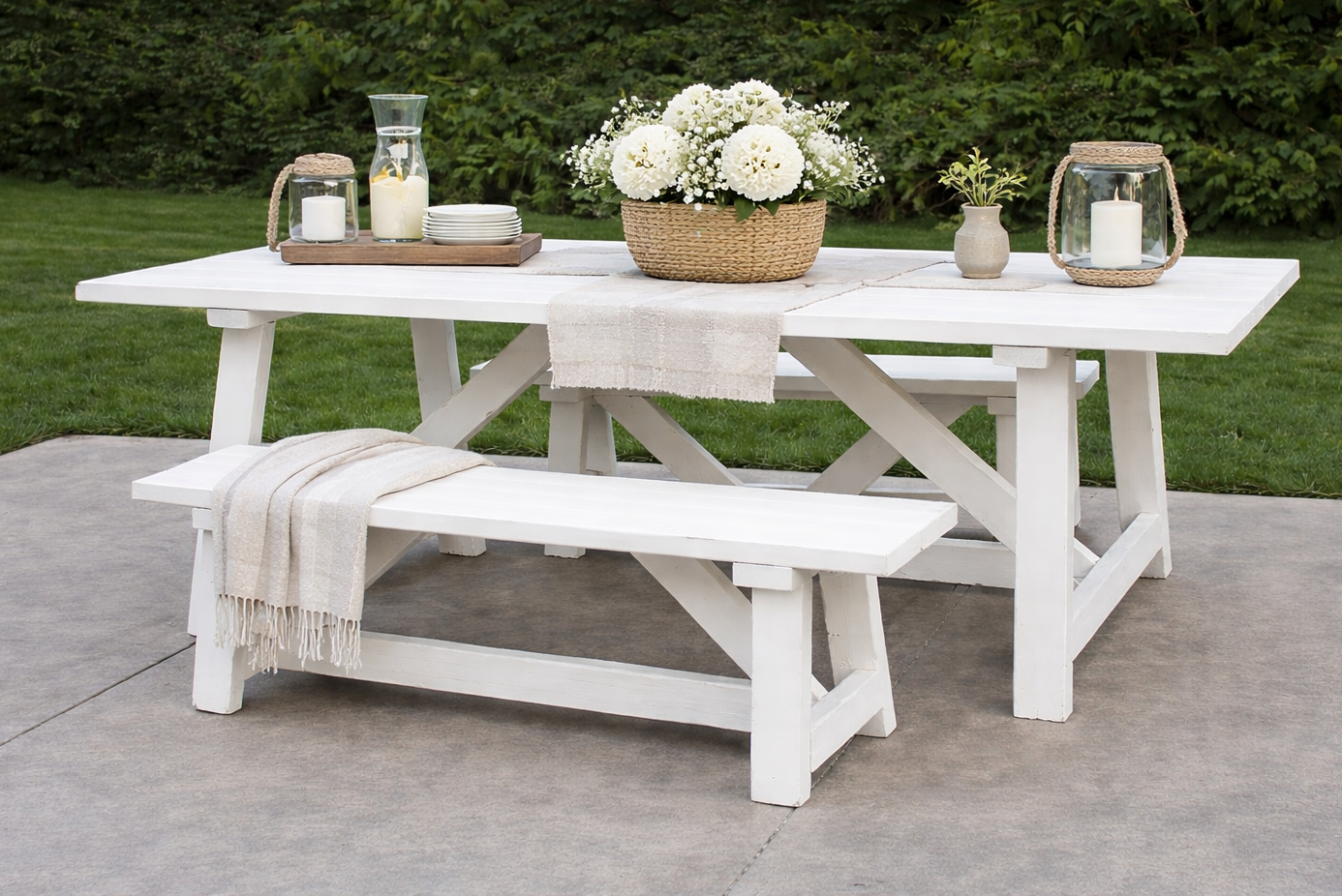 2x4 Truss Style Farm Table