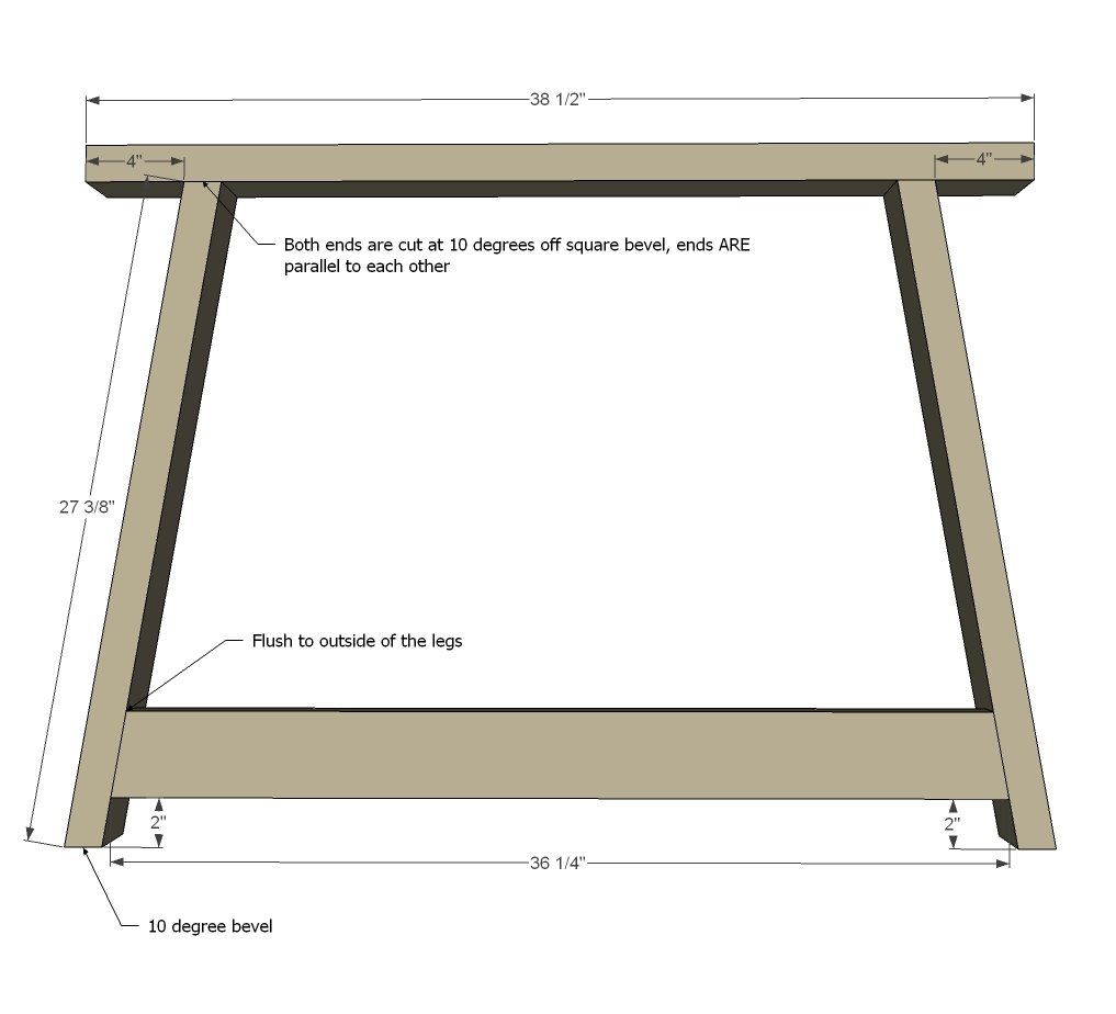 2x4 Truss Style Farm Table — step 1